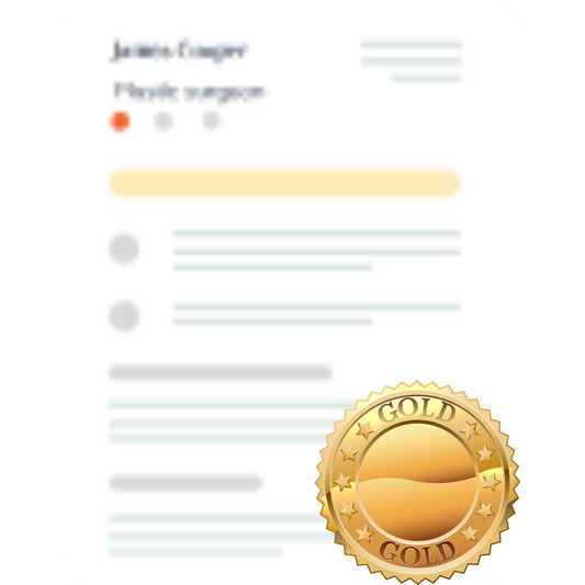 Gold Healthcare Resume Package (Resume + Cover Letter + LinkedIn)